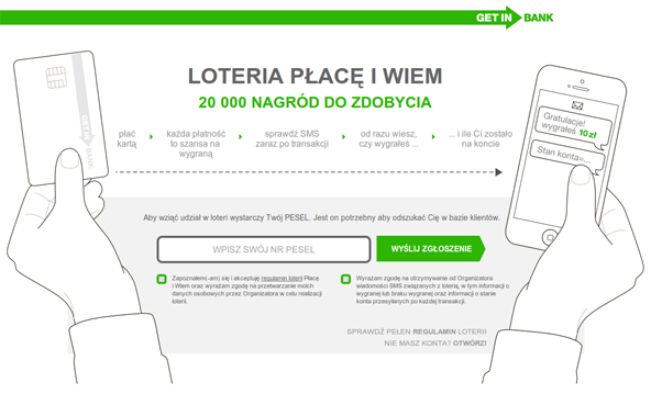 Getin Bank: loteria płace i wiem