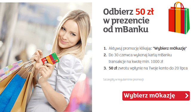mBank: mOkazje i 50 zł premii