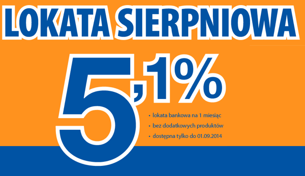Lokata Sierpniowa: 5,1% od Expander