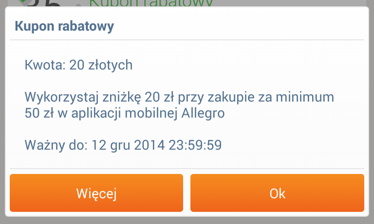Allegro: nowe kupony o wartości 20 zł