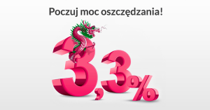 3,3% na koncie oszczędnościowym w Banku Millennium