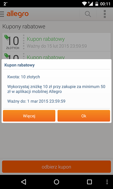10 zł zniżki na Allegro - luty 2015