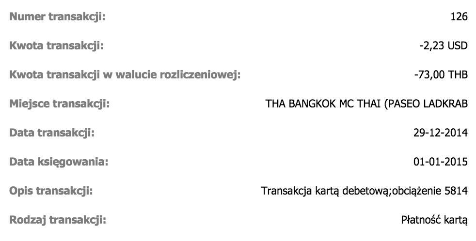 Alior Kantor: transakcja THB na USD