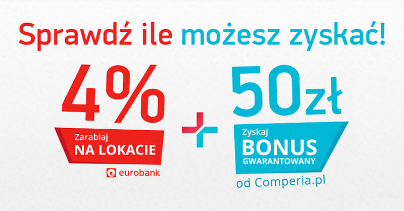 Comperia Bonus: 50 zł za założenie konta i lokaty w Eurobanku