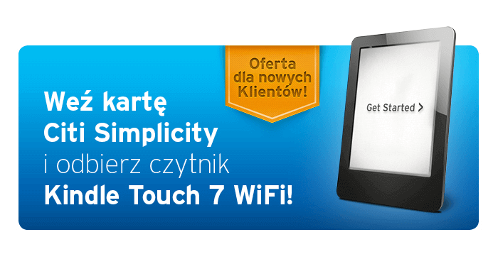 Citibank: Kindle Touch 7 WiFi za kartę Simplicity