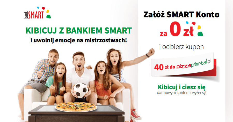 Smart Konto na wypasie - 40 zł za założenie na PizzaPortal