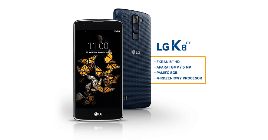 LG K8 LTE za wyrobienie karty kredytowej Simplicity