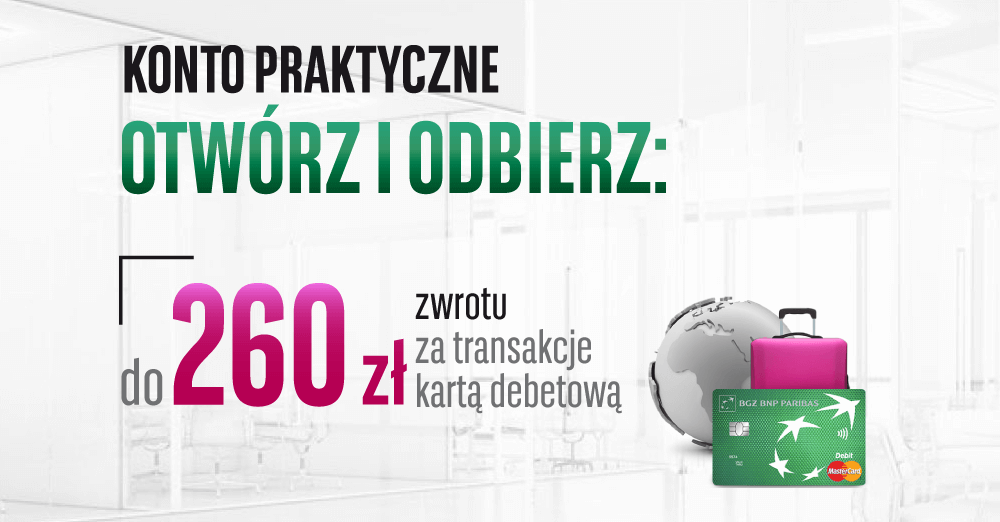 260 zł za założenie Konta Praktycznego na groupon.pl