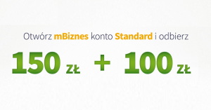 mBank: łatwe 150 zł na start i 100 zł za przelew do ZUS za założenie mBiznes konta Standard