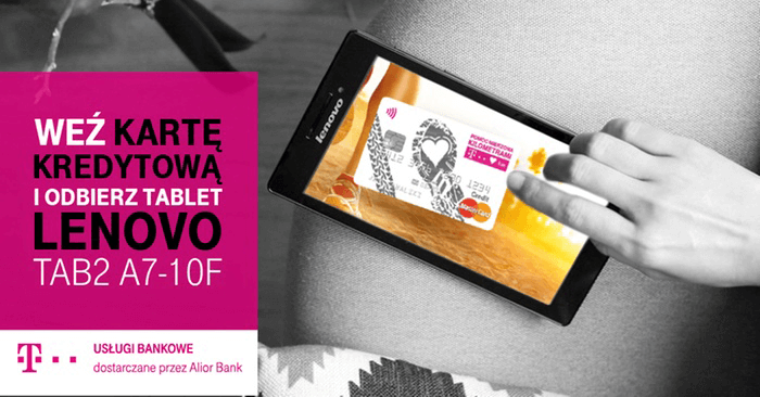 Tablet za kartę kredytową T-Mobile Usługi Bankowe