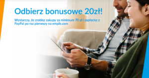 20 zł na zakupy na empik.com za płatność PayPalem