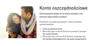 3% do 50 000 zł na koncie oszczędnościowym w T-Mobile Usługi Bankowe (i do 300 zł rocznie moneybacku)