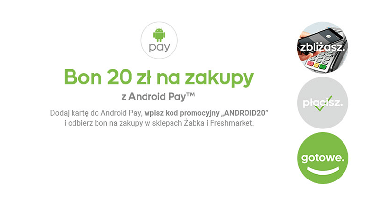 20 zł na zakupy w Żabce z Android Pay