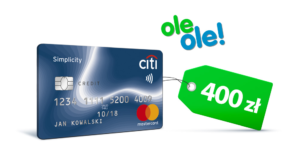 400 zł do wydania na oleole.pl za wyrobienie darmowej karty Citi Simplicity