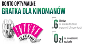6 biletów do Multikina za założenie Konta Optymalnego
