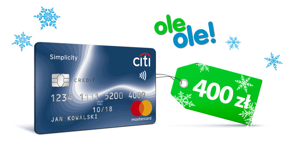 Citibank: 400 zł w bonie OleOle za wyrobienie bezpłatnej karty Simplicity