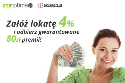 BGŻOptima: Lokata Bezkarna na gruper.pl z premią 80 zł