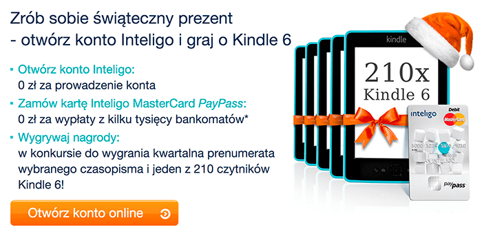 Kindle łączy tytuły dla Inteligo - konkurs