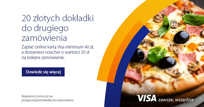 20 zł od Visa za płatności na PizzaPortal.pl