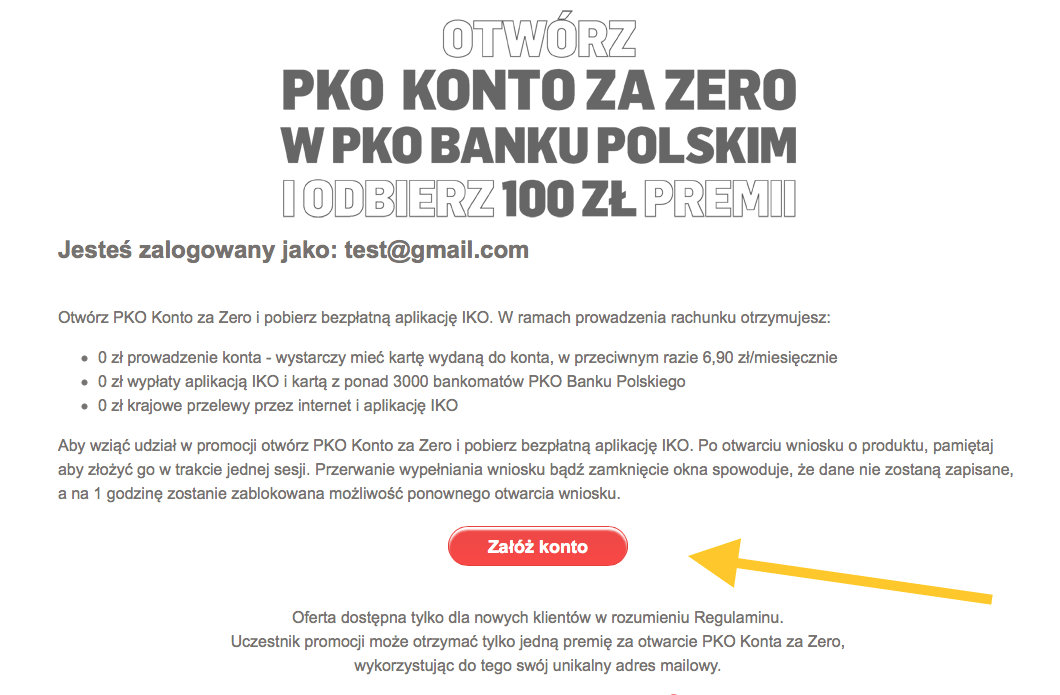 Jak założyć konto z premią 100 zł w PKO BP?