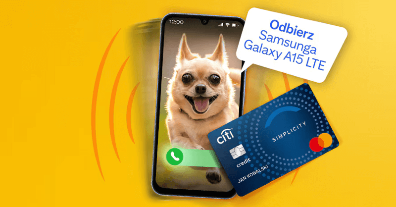 Samsung Galaxy A15 + 300 zł w voucherach od Citibanku!
