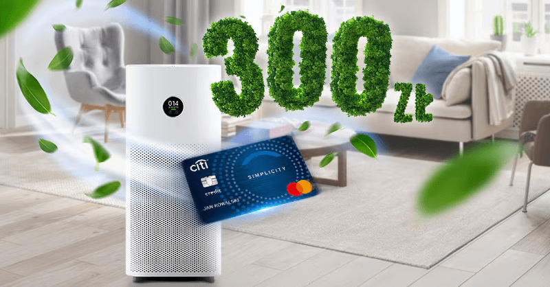 Oczyszczacz Xiaomi Smart Air Purifier 4 + 300 zł w bonach za wyrobienie karty kredytowej Citibanku